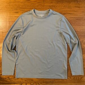 Vintage Y2K Textured Vertical Stripe Long Sleeve Shirt